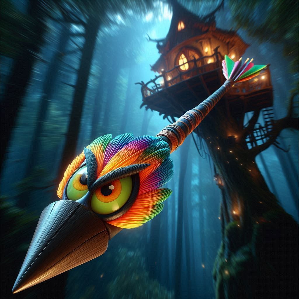 piercin' glare through the forest from treehouse