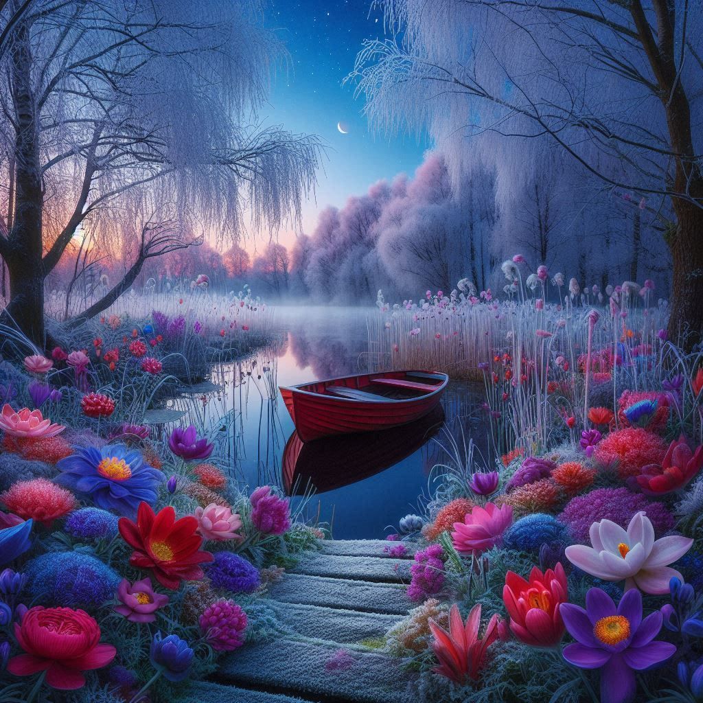 Red Boat durning Night Sky !!