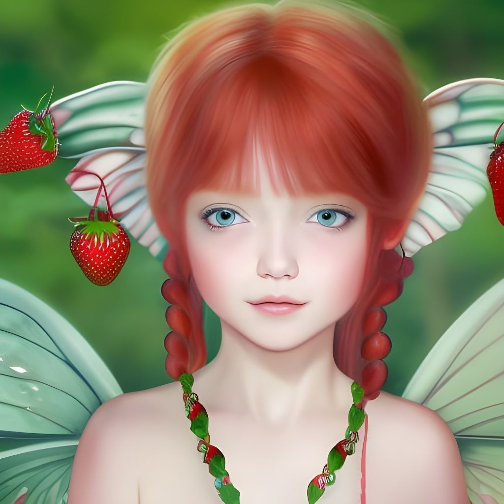 Strawberry Fairy - AI Generated Artwork - NightCafe Creator