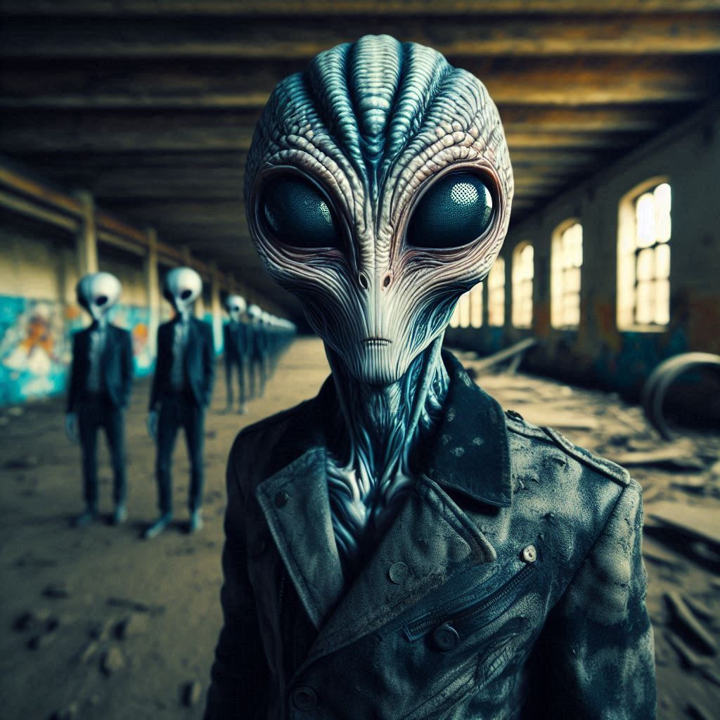 Classified alien portraits. Menihnblak