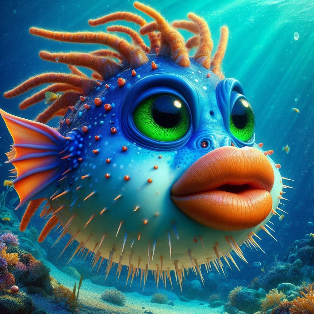 "Miss Fishy felt bloated after too many shrimp"...Little Gig...