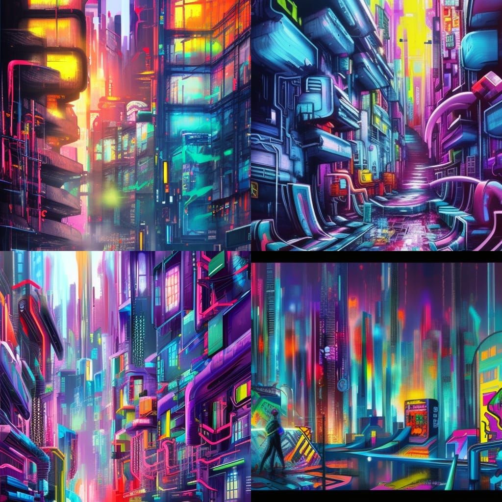 Cyberpunk City - AI Generated Artwork - NightCafe Creator