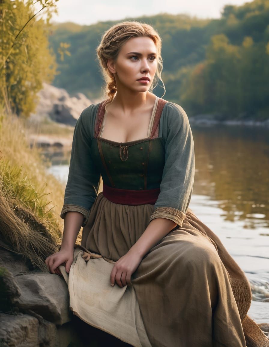 Sitting by the river in Middle Ages