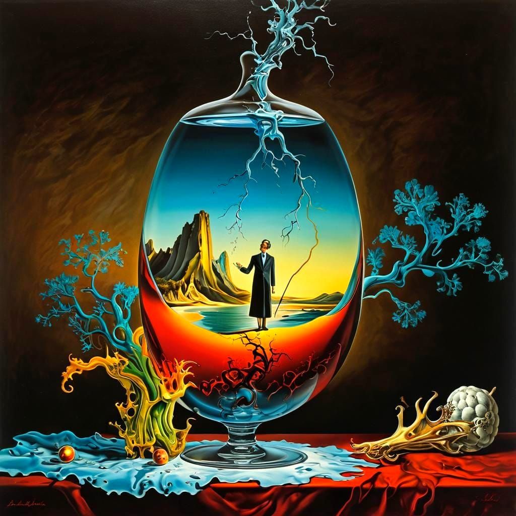 Surreal Haute Couture Portrait in Vibrant Colors