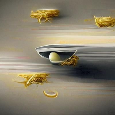 Humans exploring Saturn rings in a spaceship made from chees...