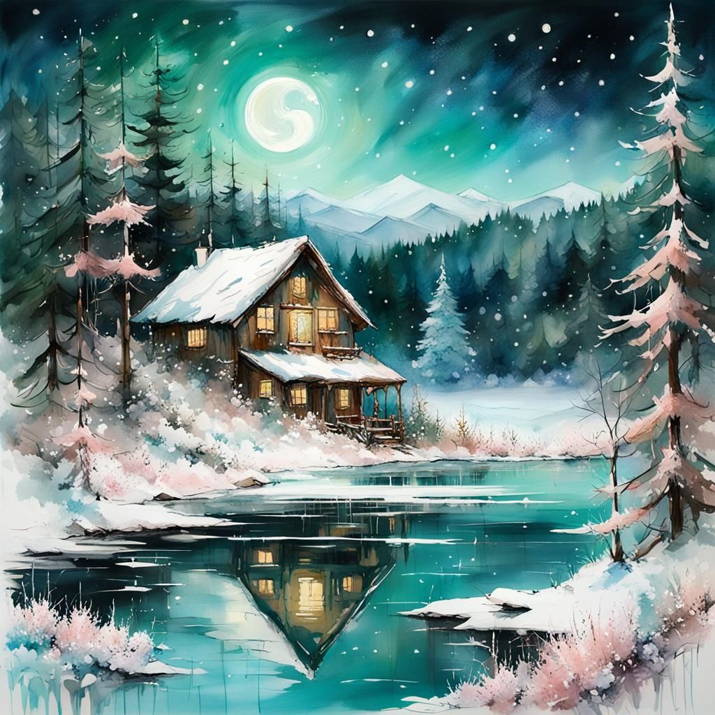 watercolor landscape  by @Angelika