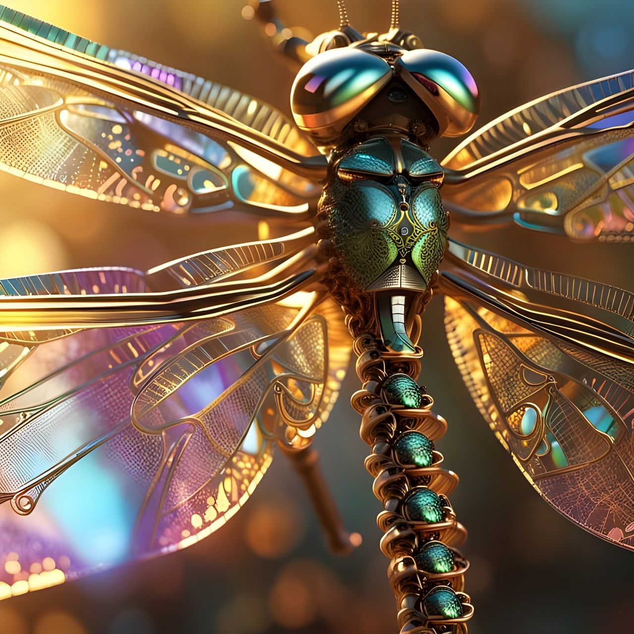 Crystal Dragonfly (prompt instructions in description)