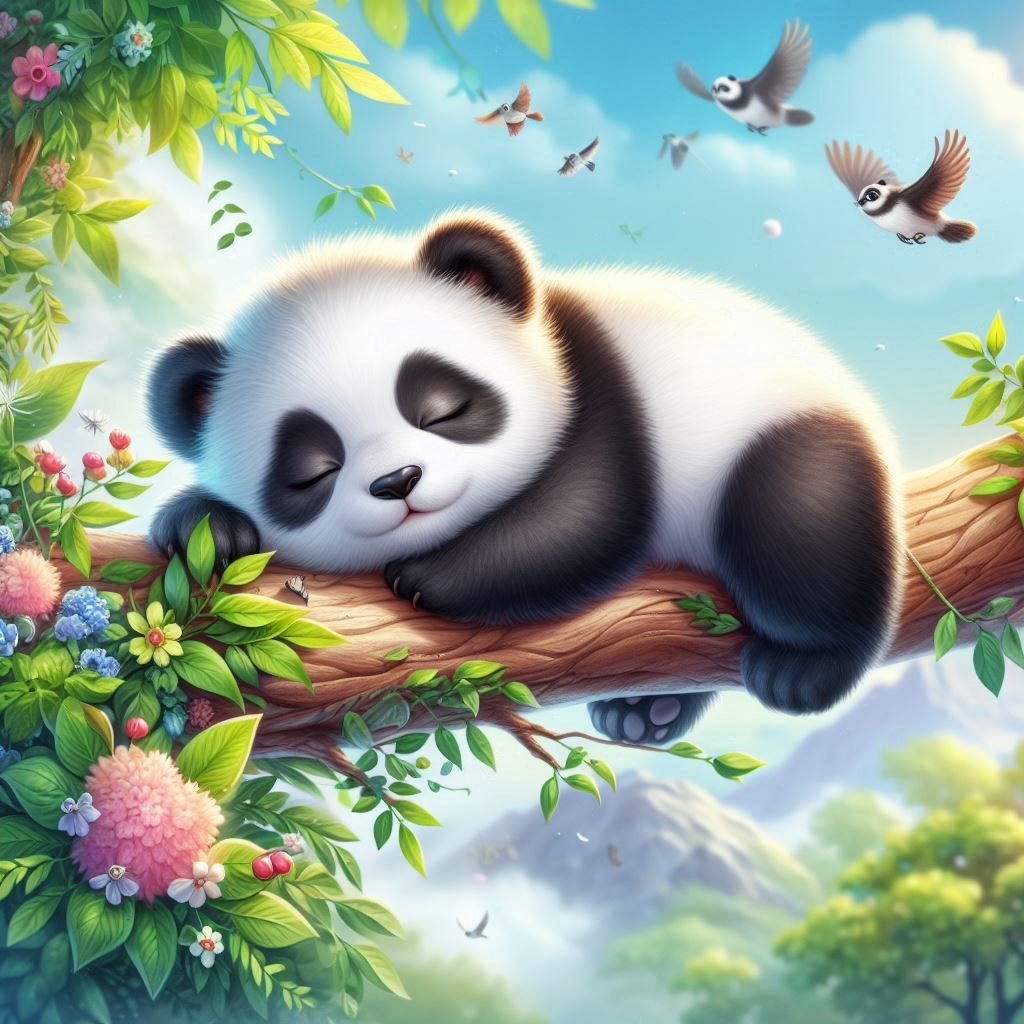 panda sleeping