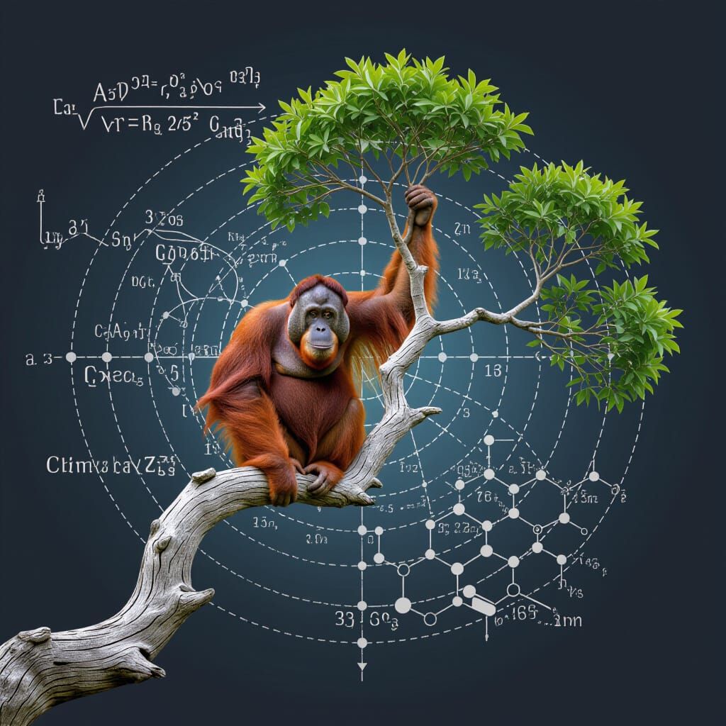 Orang utan and the origins of mathematical formulas // 1 like  by @ZebraOcean