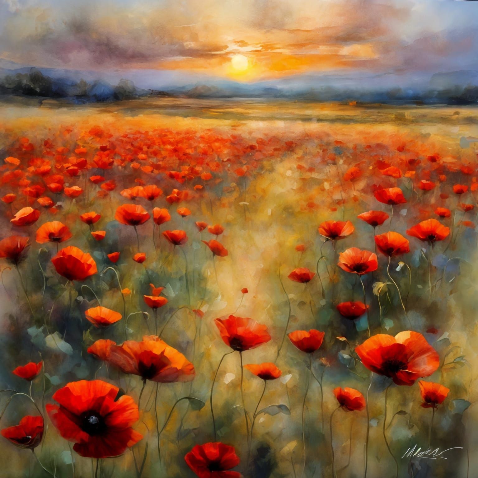 Fields Aflame with Quiet Wonder  by @Dainty