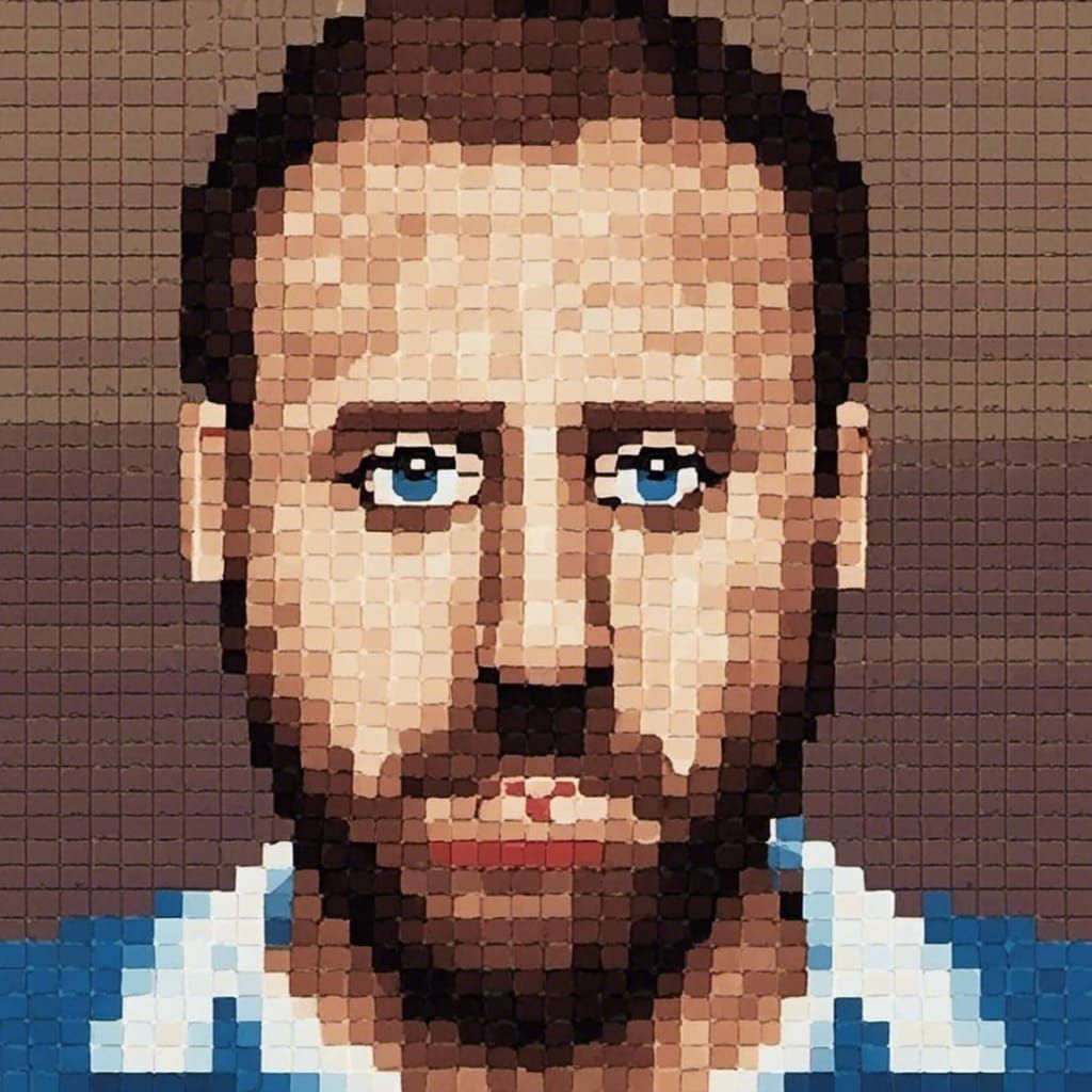 8-bit pixel art portrait of - AI Generated Artwork - NightCafe Creator