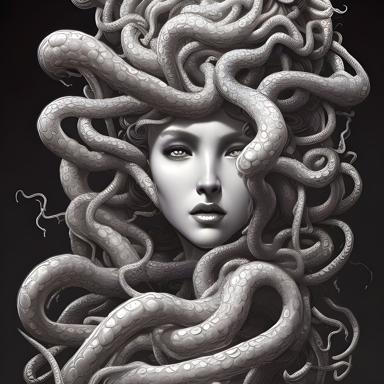 medusa Hyper-detailed masterpiece by joe fenton - AI Generated Artwork ...