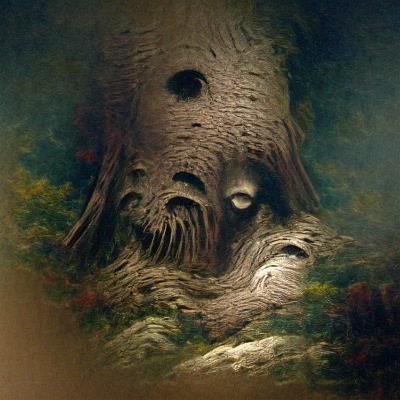 tree with a creepy face?