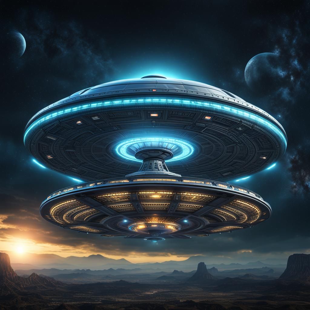 Detailed Glowing Super Sonic UFO!