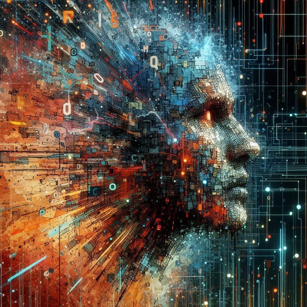 double exposure beautiful fantasy DALL-E 3 portrait landscape..