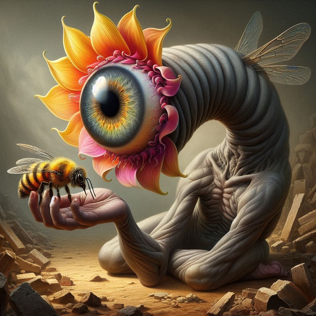 Beauty is in the eye of the bee holder