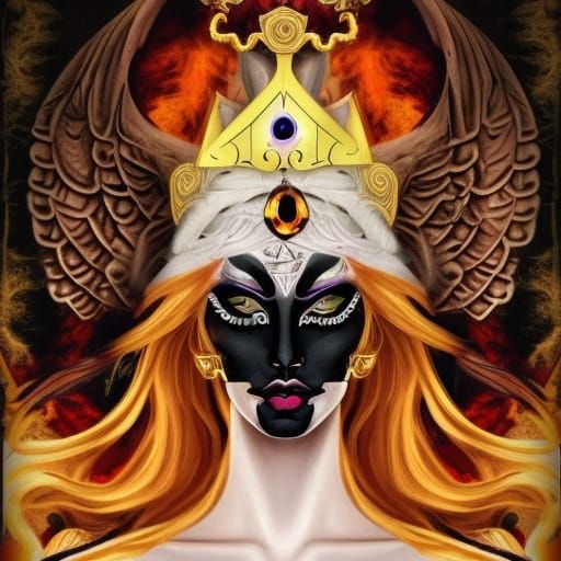 DISCORDIA the goddess of chaos..Elegant.Contrasting colors. ...