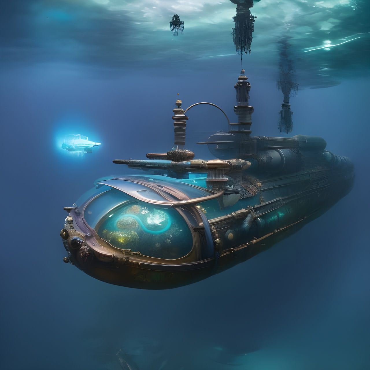 Steampunk Sub - AI Generated Artwork - NightCafe Creator