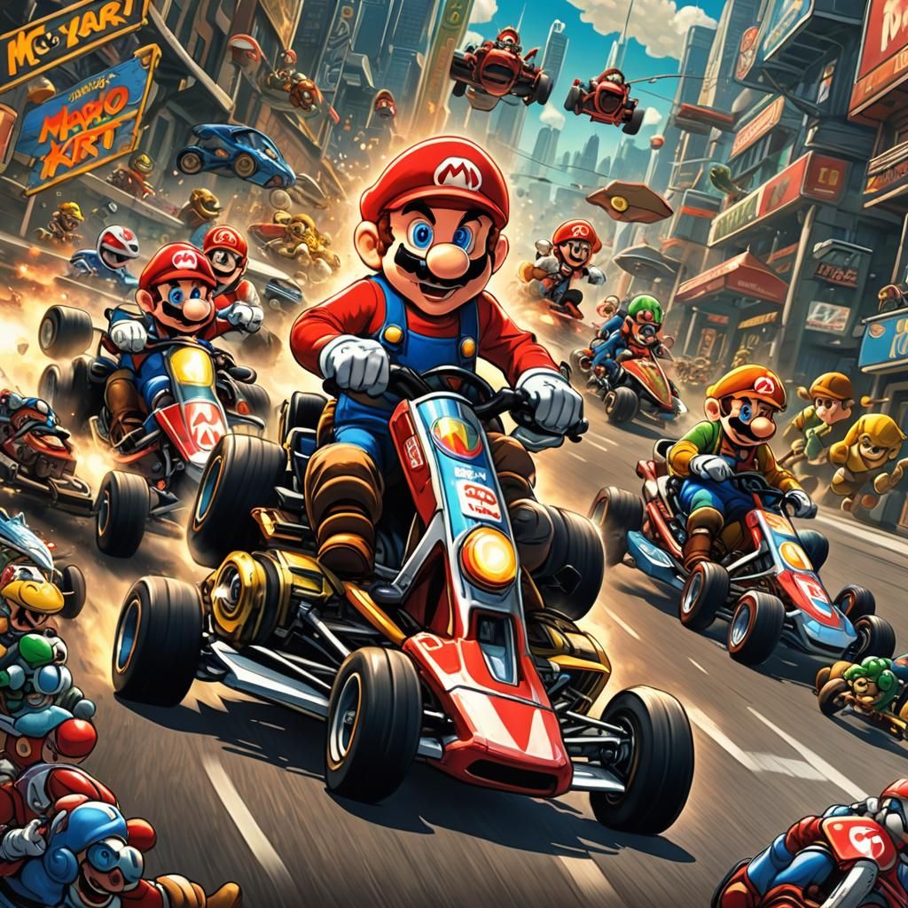 Mario Kart Racing movie designed on the movie poster