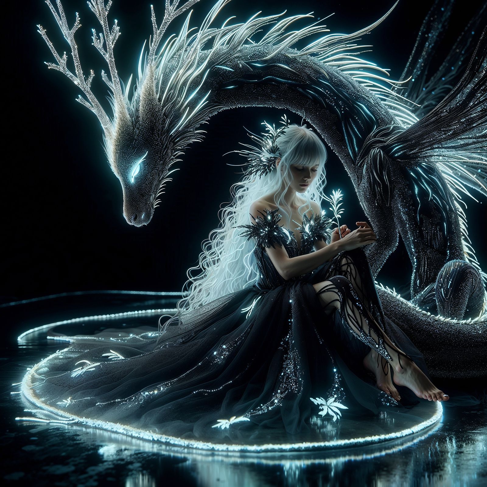 A glowing in the darkness