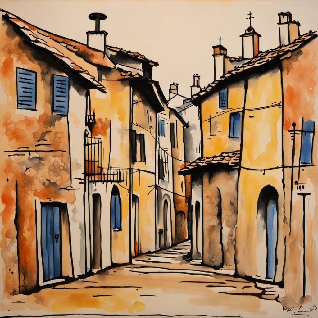 old French village - AI Generated Artwork - NightCafe Creator