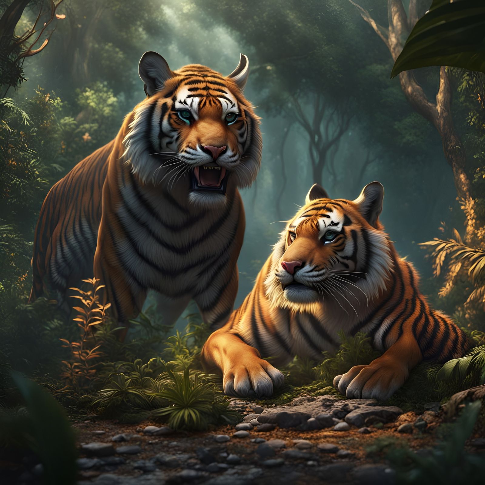 Tigers - AI Generated Artwork - NightCafe Creator