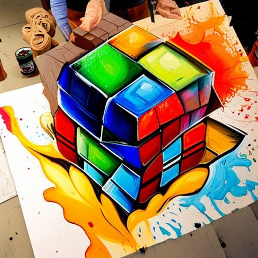 Rubik's cube vector drawing | Public domain vectors