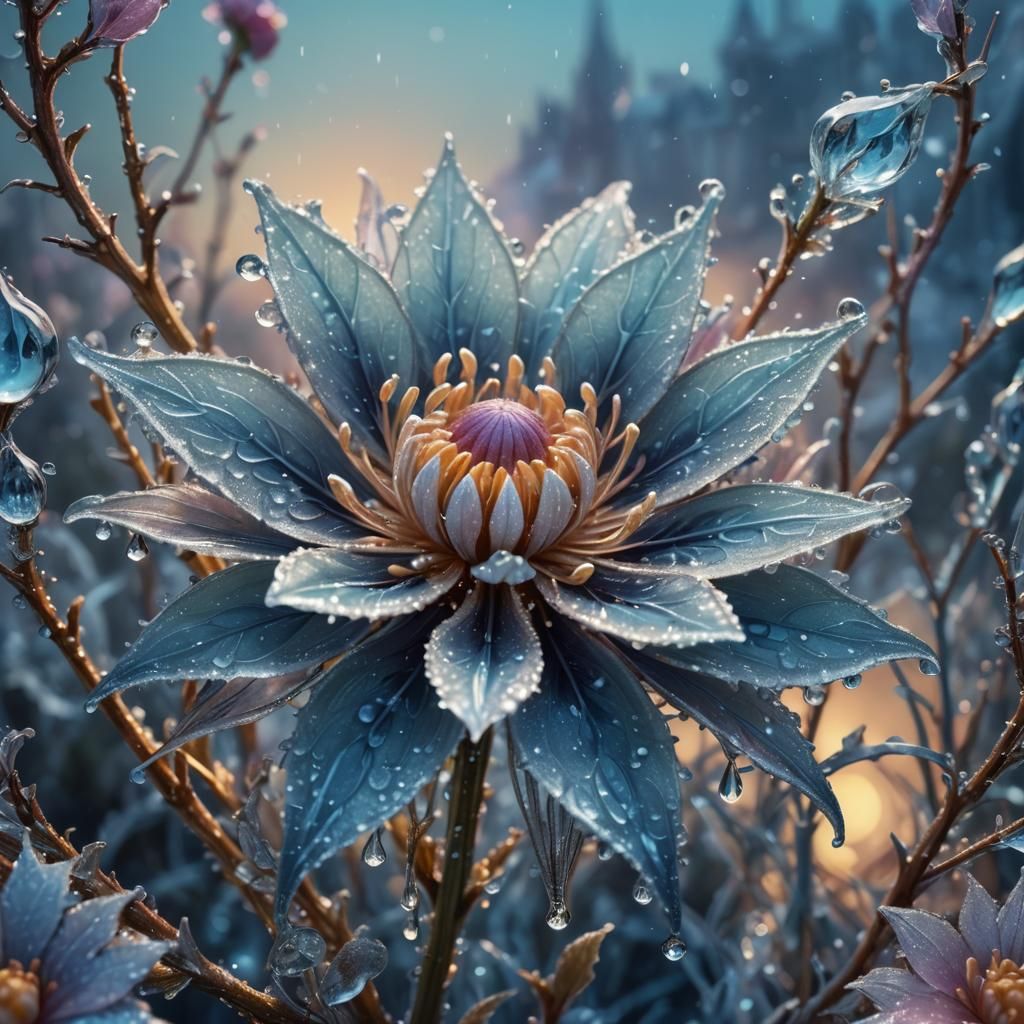 The Flower Froze :)  by @Senna