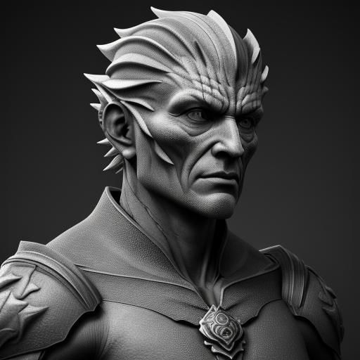 3d stl greyscale, the strength of the soul bared in an essence of unity