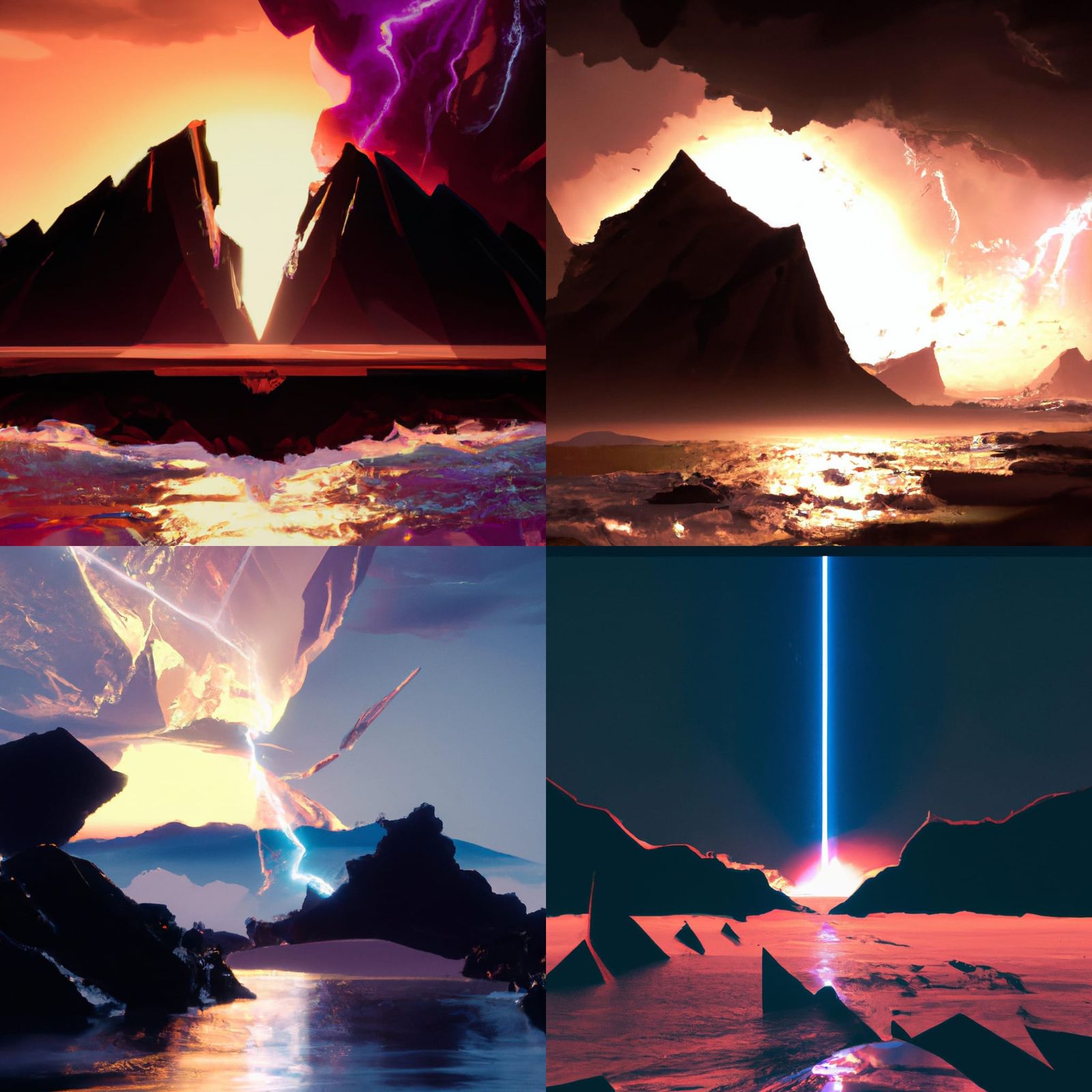 rummy sunrise mountain seaside 8k resolution concept art art...