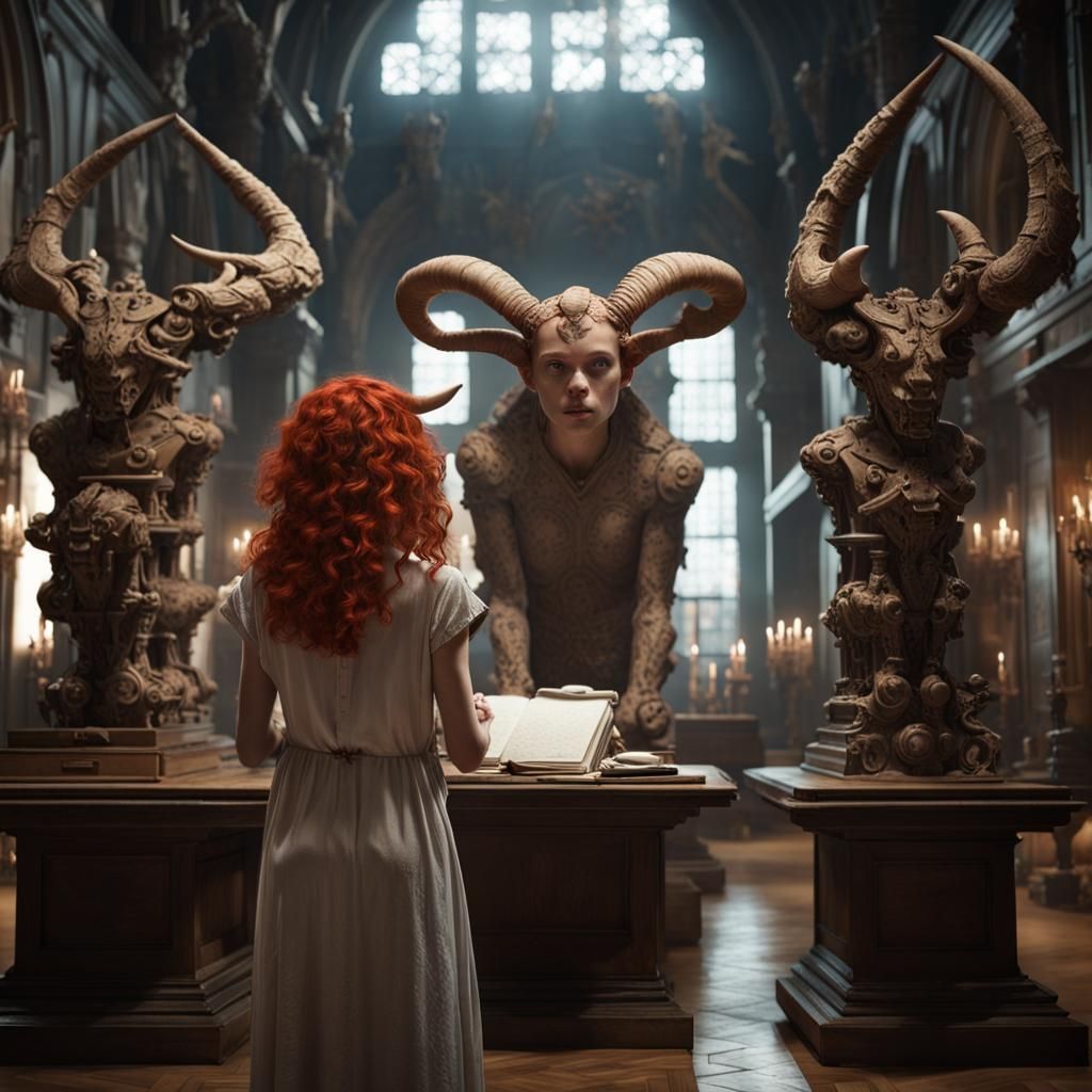 "Quasi-Medieval" Her ancestors were not apes and she was loo...