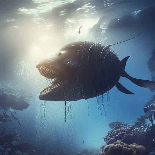 Creepy fish - AI Generated Artwork - NightCafe Creator