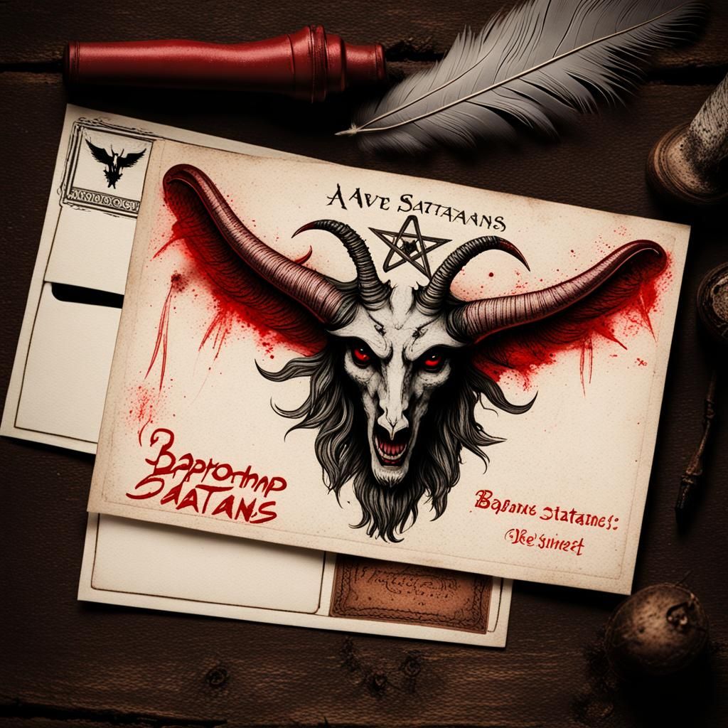 Postcard from Hell AI Generated Artwork NightCafe Creator