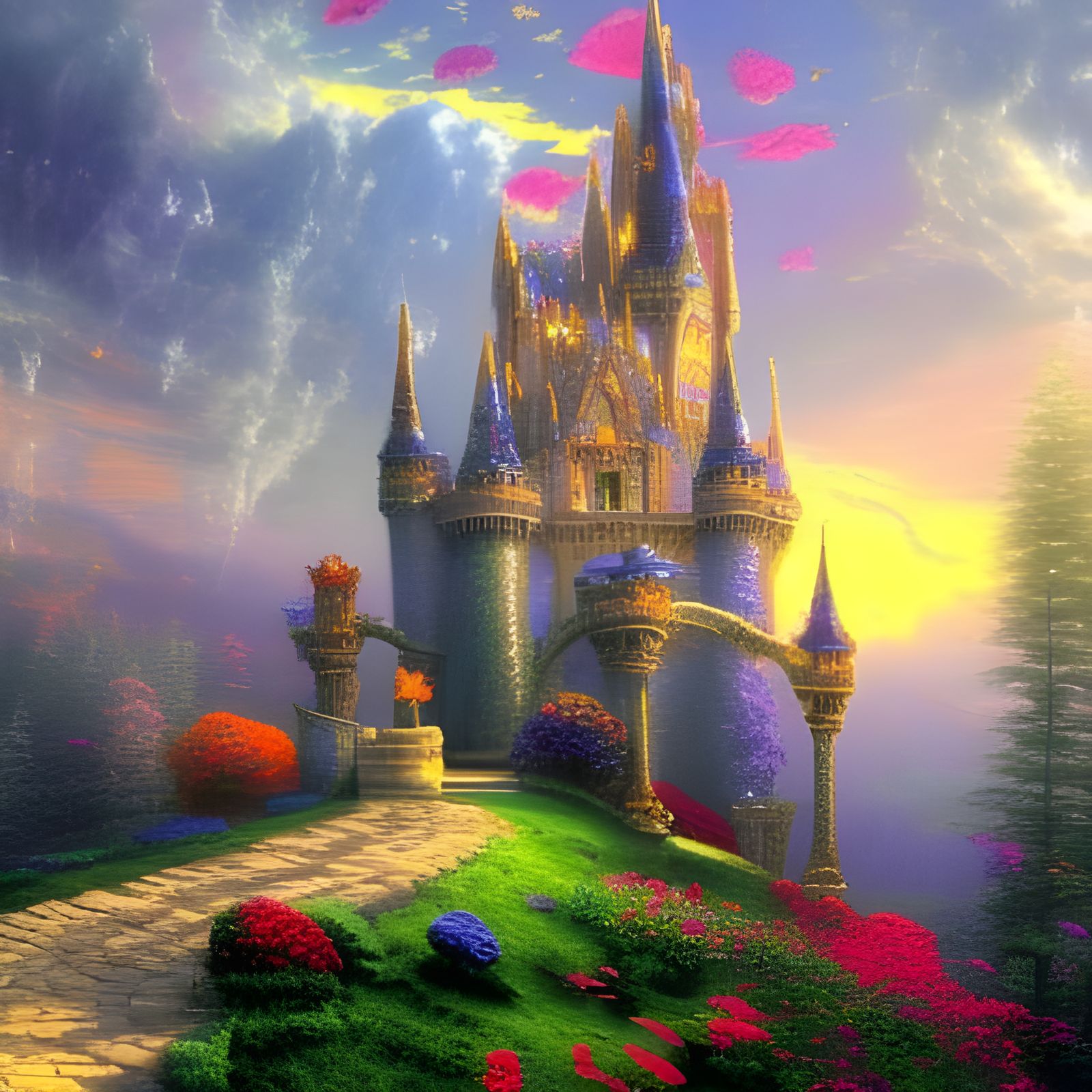 Fairy Castle - AI Generated Artwork - NightCafe Creator