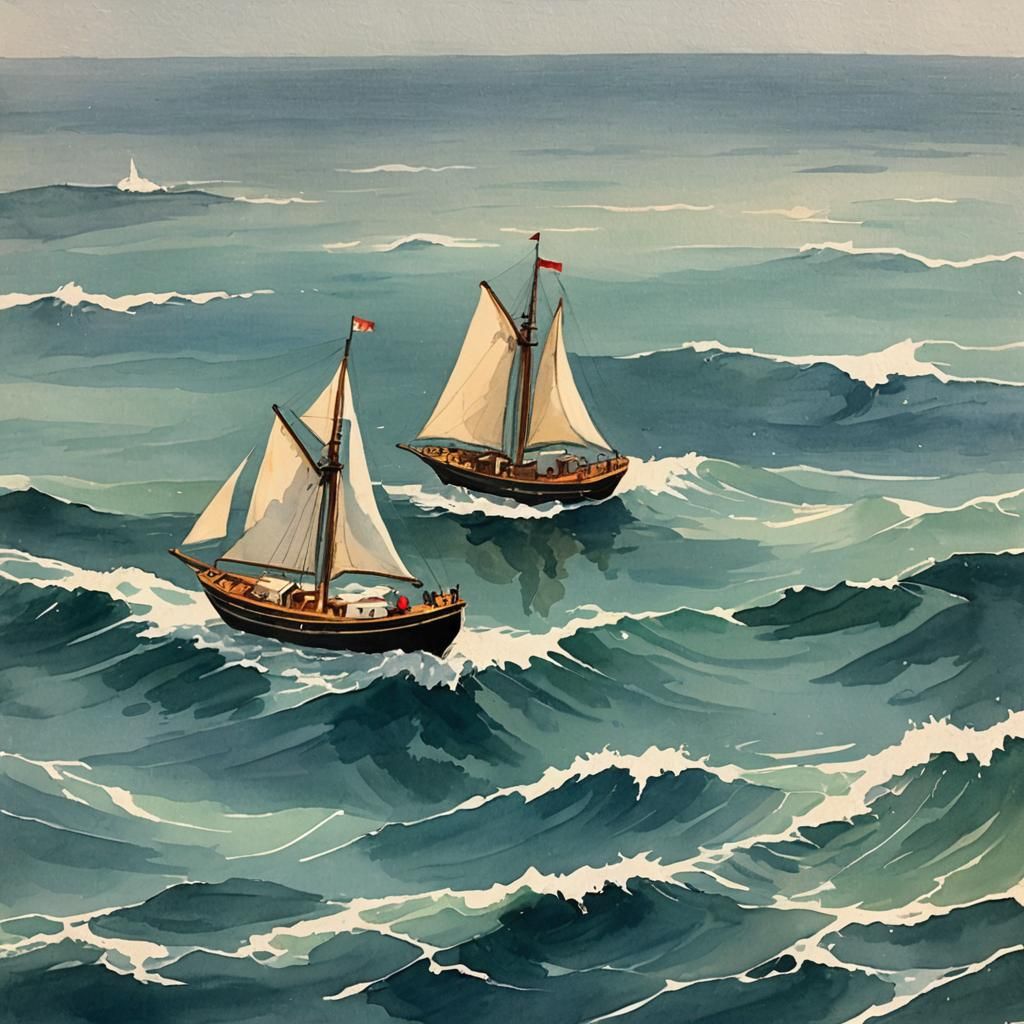 Two ships sailing on the sea.
One is you and one is me.
If i...