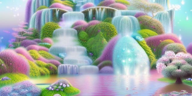 Pastel waterfall