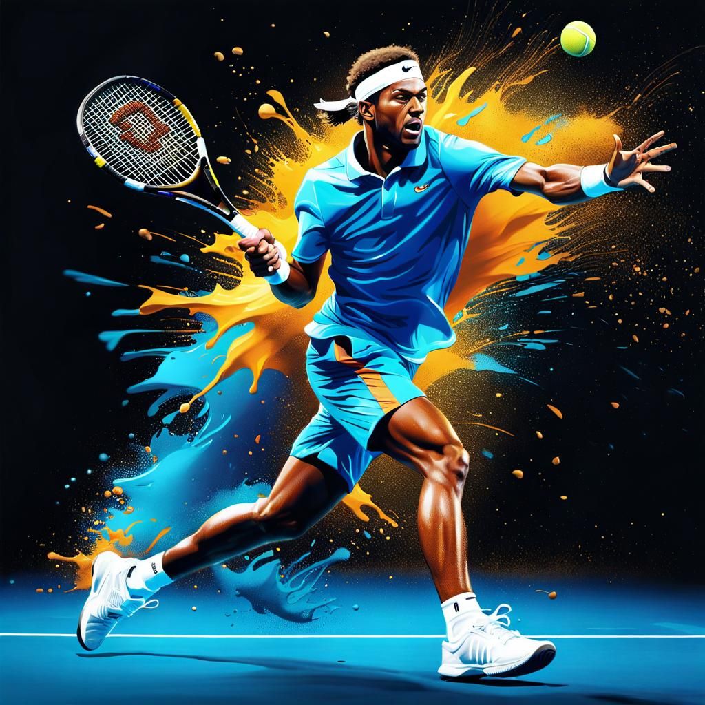 Tennis Player In Action