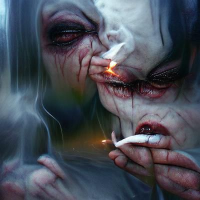 I kiss goodbye to every little ounce of pain
Light a cigaret...