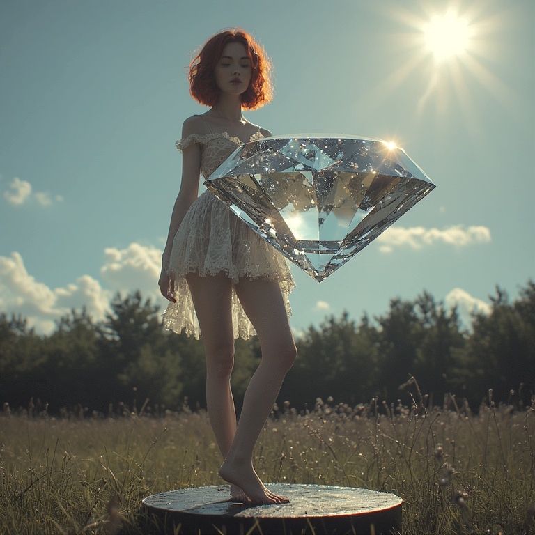 Diamond on a landmine