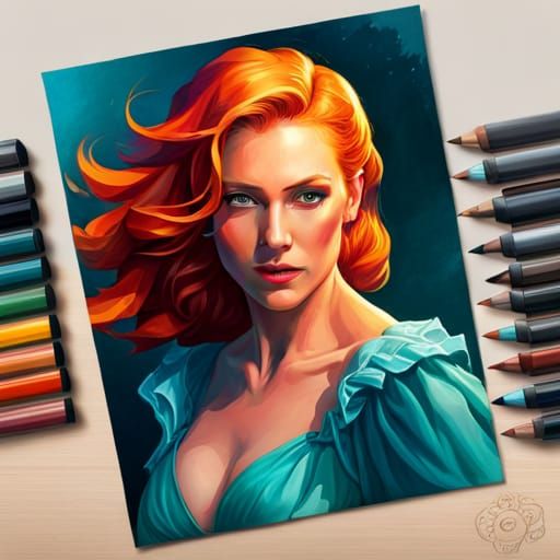 Red-haired Woman Portrait #14
