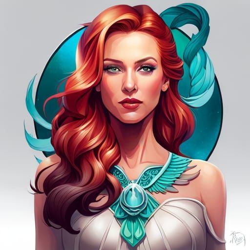 Red-haired Woman Portrait #13