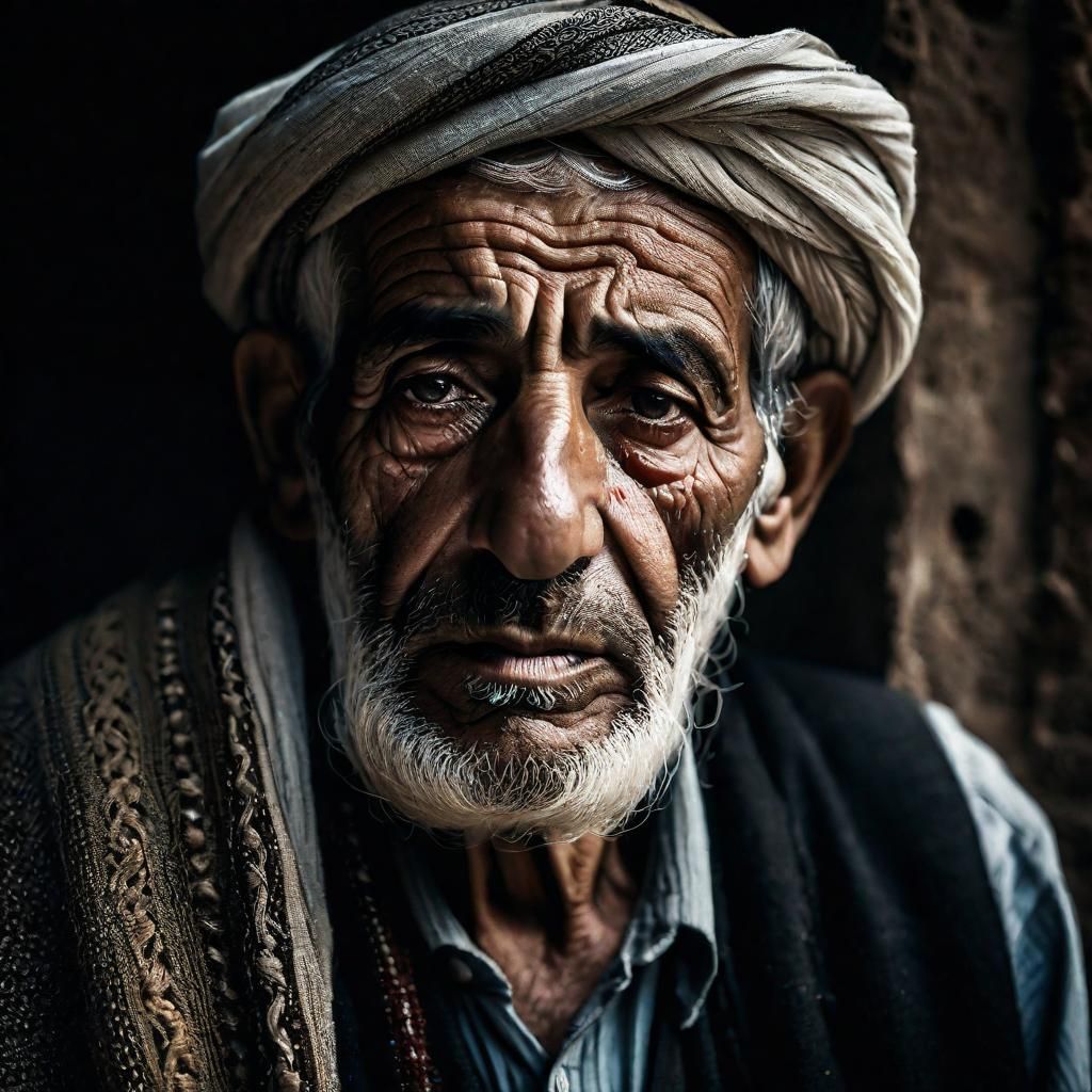 Humanity XXXVI palestinian old man - AI Generated Artwork - NightCafe ...