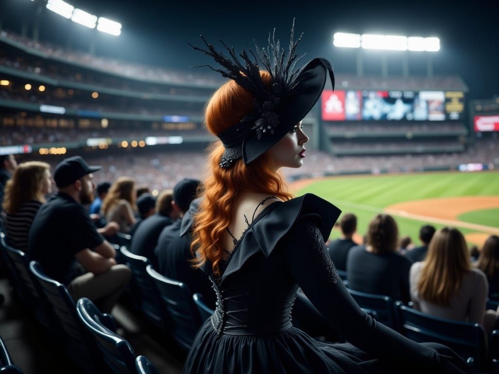 Vampire Queen at Yankee Stadium Night Game