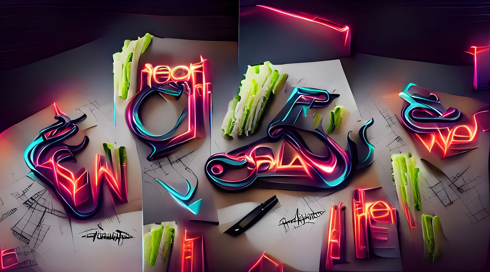 neon typography II