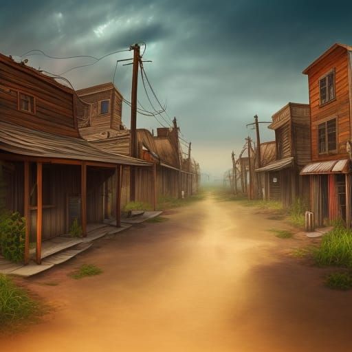 Western ghost town