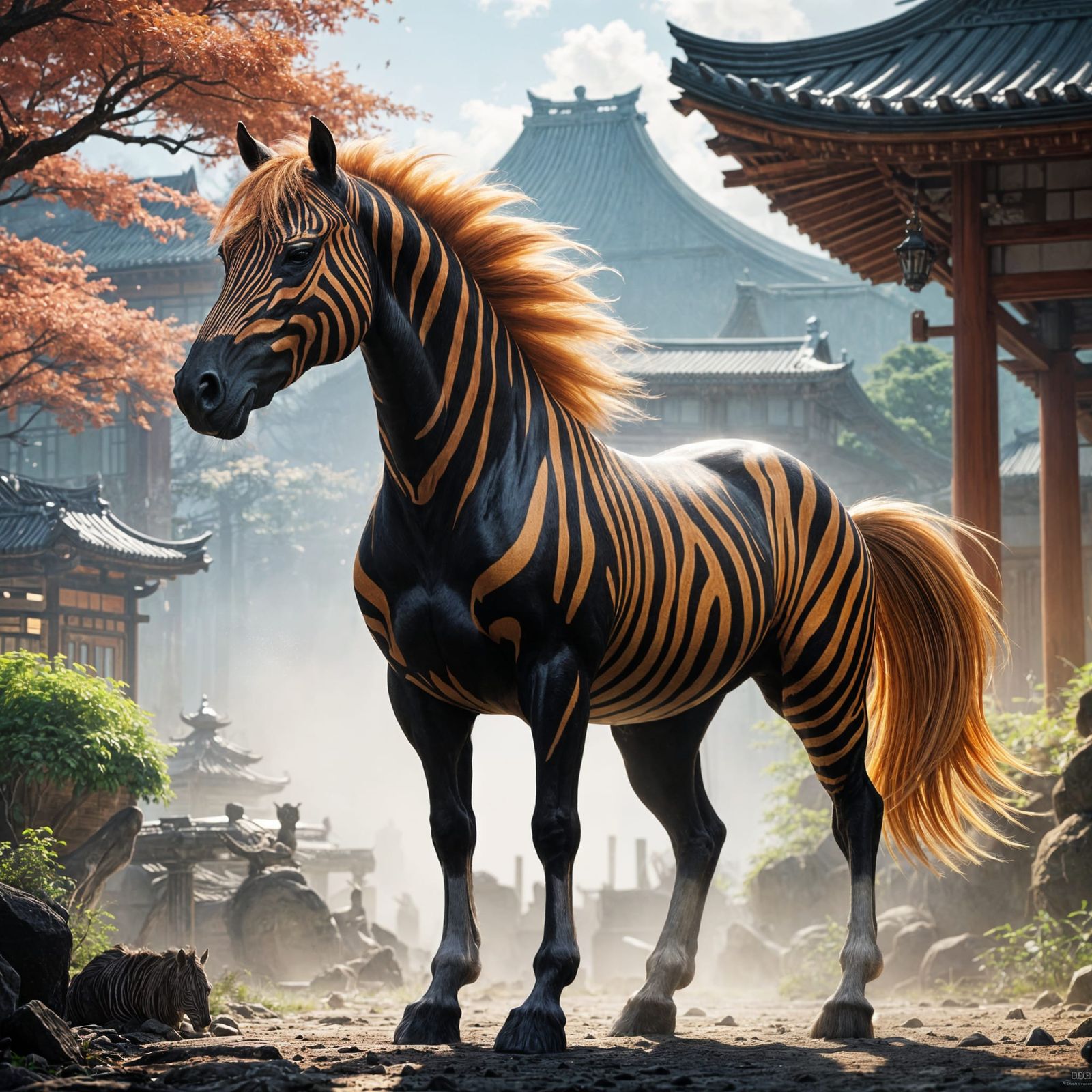 The majestic golden zebra.   by @Mad Piece Maker