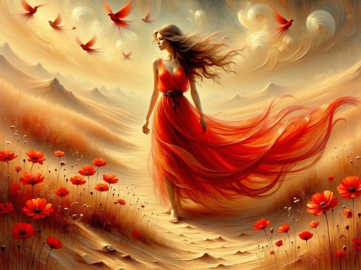 The Mirage Blooms Scarlet.