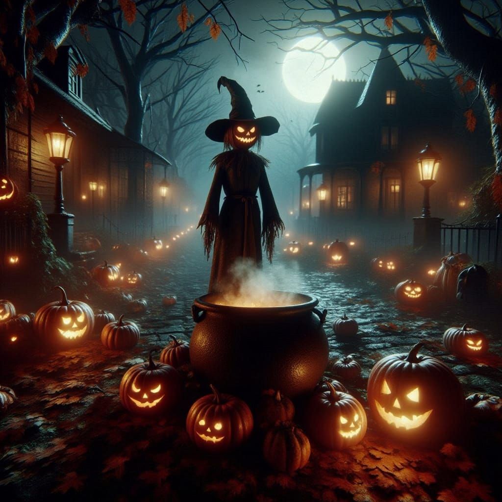 Halloween autumn evening