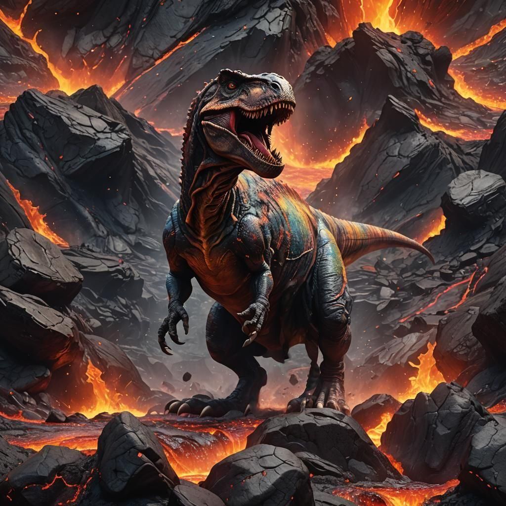 The last dinosaur in his final moments