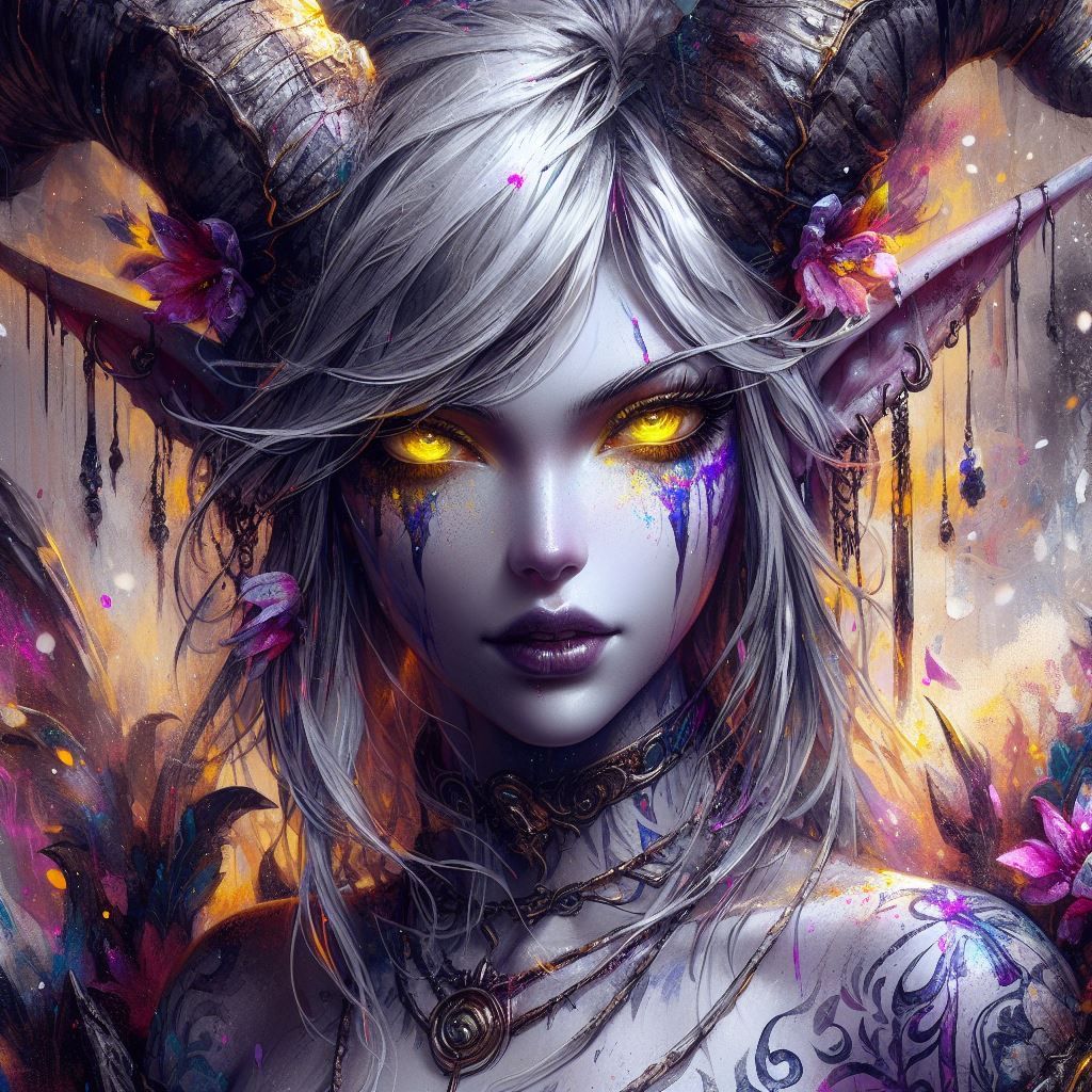 Cenara- Draenei Warrior - AI Generated Artwork - NightCafe Creator